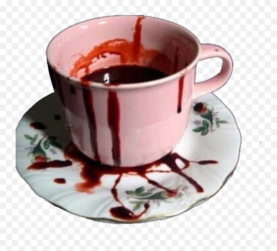 Sticker Gore Blood Bloody Cup Teacup Sticker By Lars - Cup Of Blood Pink Aesthetic Emoji,Teacup Emoji