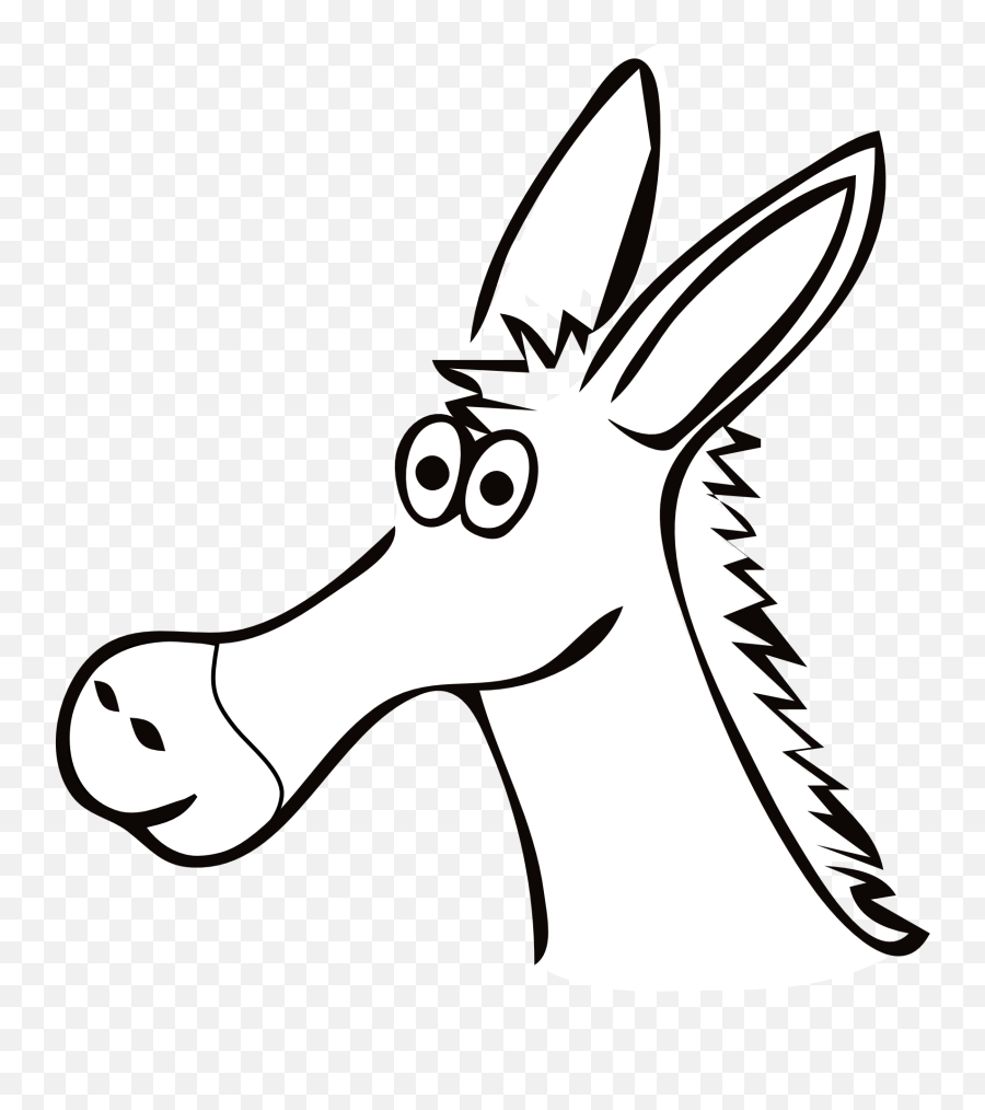 Donkey Heads - Clipart Best Outline Cartoon Donkey Face Emoji,Donkey Emoji Download