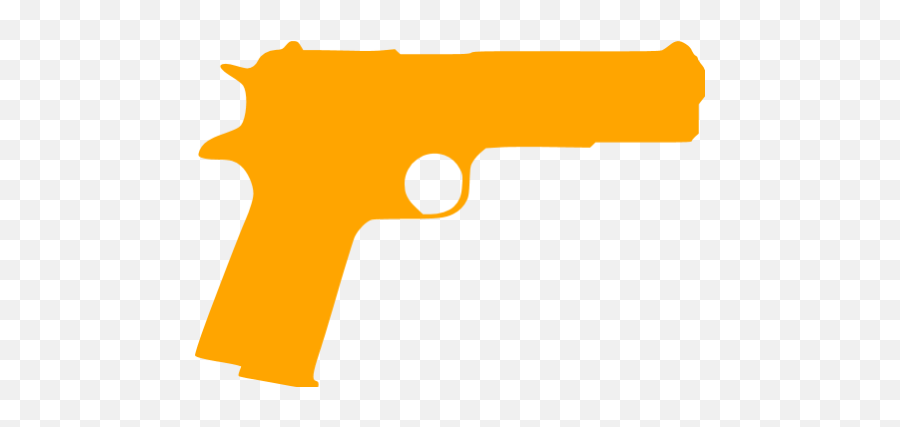 Orange Gun 5 Icon - Free Orange Gun Icons Gun Icon Orange Emoji,Pistol Emoticon