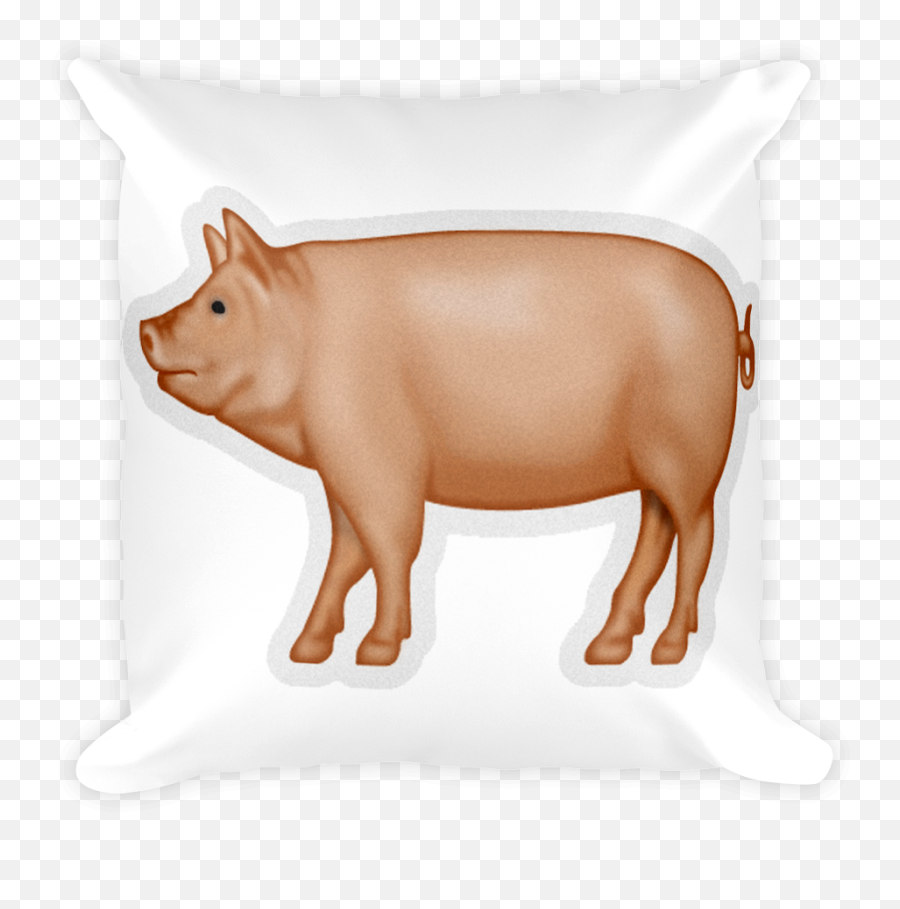 Emoji Pillow Pig Just Emoji Png Pig - Domestic Pig,Moon Emoji Plush