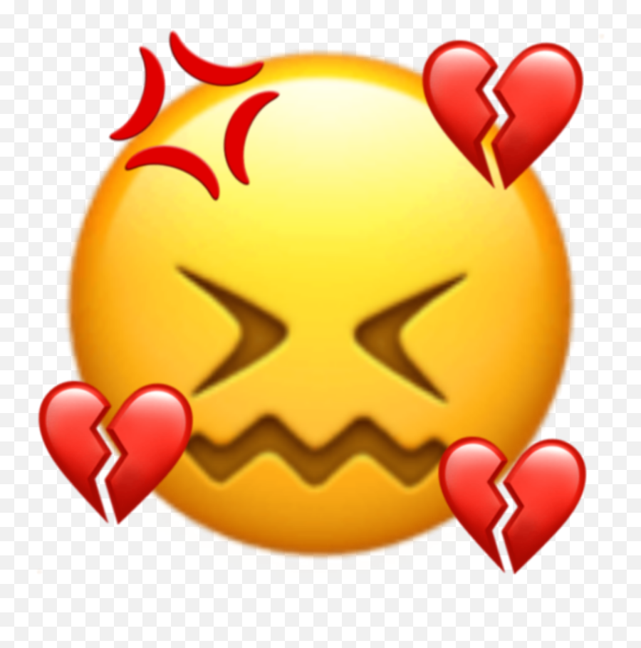 Pin - Gambar Emoji Sedih Iphone,Broken Heart Emoticon