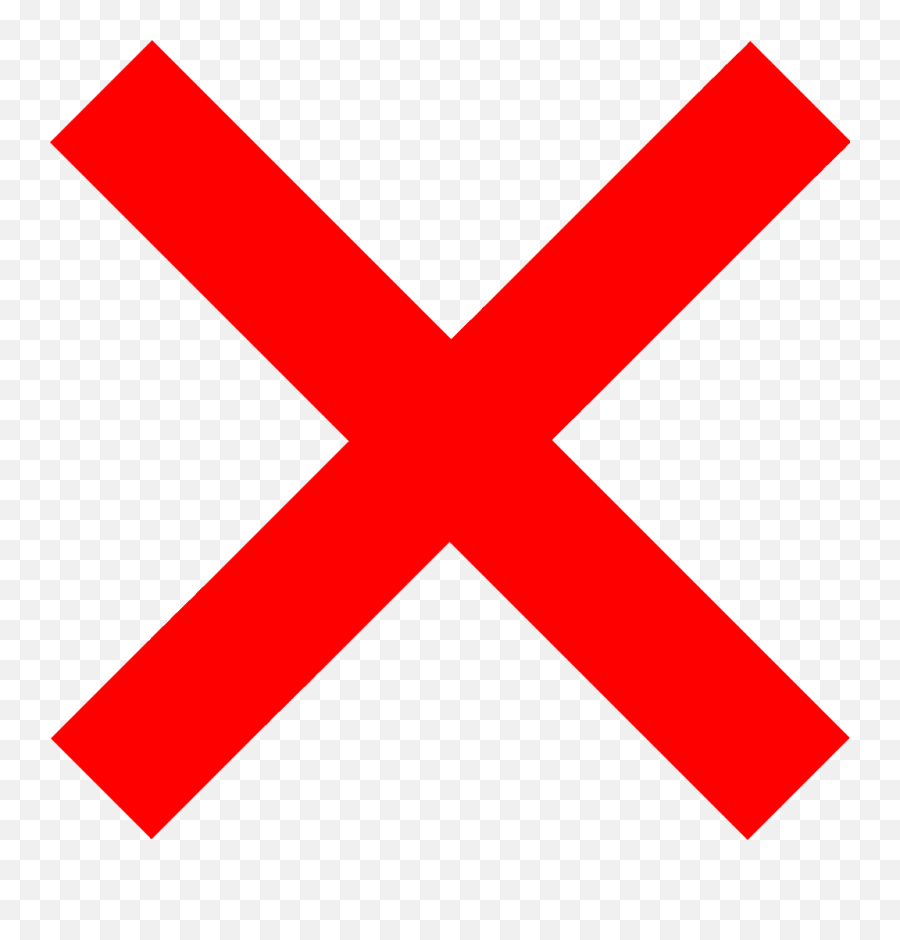 Red Cross Emoji Emoticon Sticker - Red X Clipart,Cross Emoji Iphone