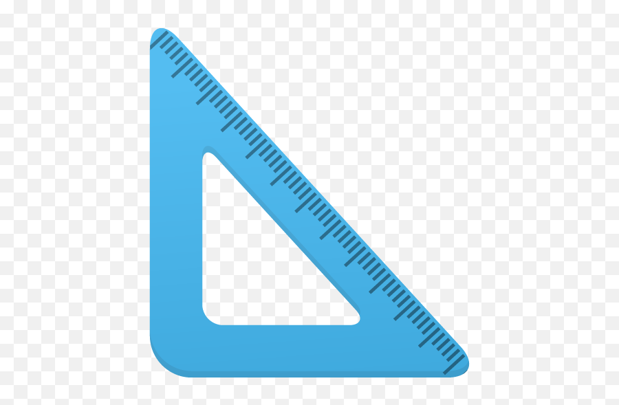 Triangle Ruler Icon - Triangular Ruler Blue Cartoon Emoji,Protractor Emoji