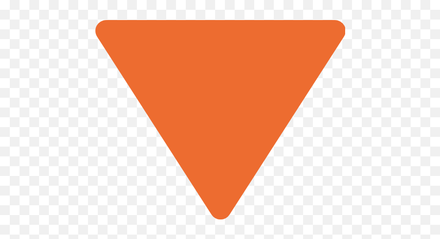 Down - Orange Upside Down Triangle Emoji,Pointing Down Emoji
