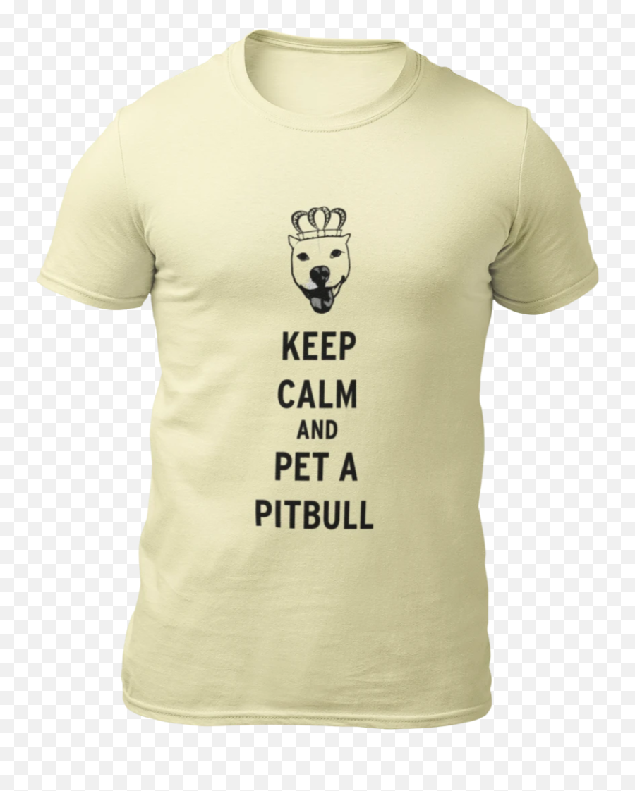 Keep Calm And Pet A Pitbull - Cream Camisetas Dia Del Padre Cerveza Emoji,Pet Emotions Chart