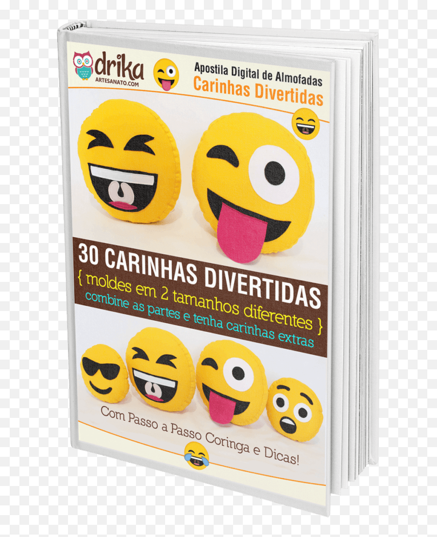 Apostila Digital Carinhas Divertidas - Happy Emoji,Molde De Almofada Emoticon