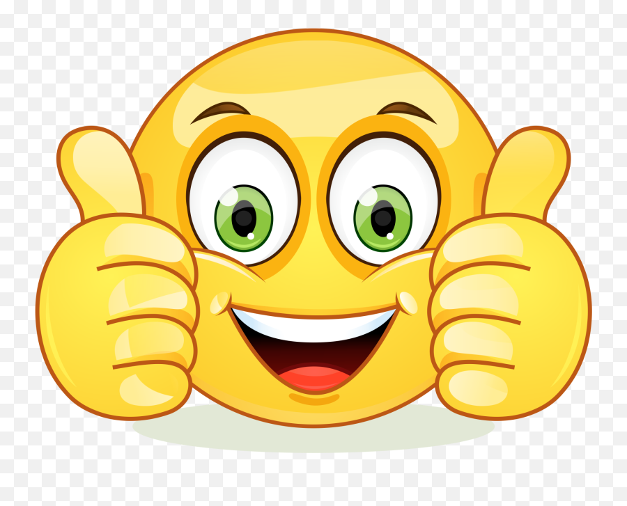 Two Thumbs Up Emoji Decal - Thumbs Up Smiley Face Emoji,Double Thumbs Up Emoji