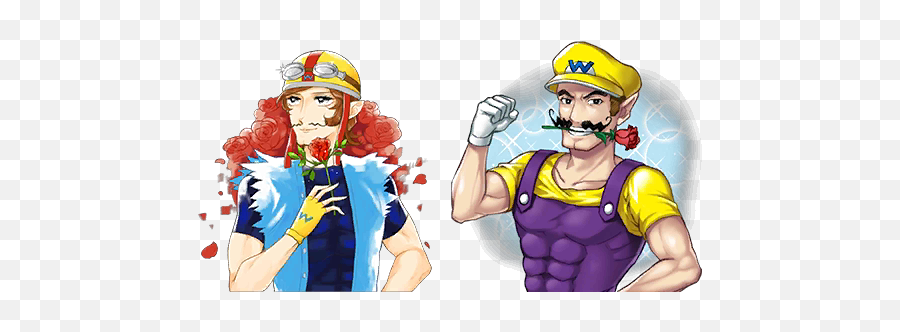 Bishounen Wario - Warioware Gold Wario Art Emoji,Wario Flexing Emoticon