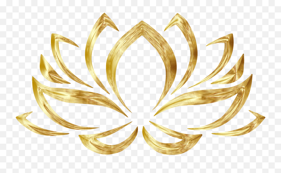 Transparent Lotus Flower Symbol - Novocomtop Gold Flower Icon Png Emoji,Yoga Nameste Emoticon