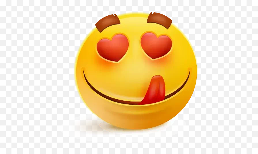 Heart Eyes Emoji Png Pic - Happy,Love Heart Eyes Emoji