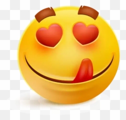 Heart Eyes Emoji Png Pic - Happy,Love Heart Eyes Emoji