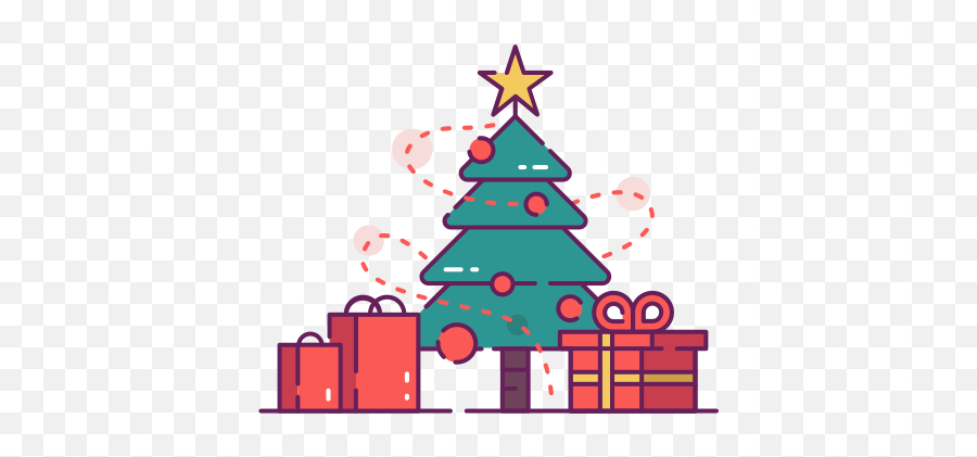 Christmas Tree With Presents Free - Christmas Designs For Presents Emoji,Christmas Birthday/christmas Emoticons