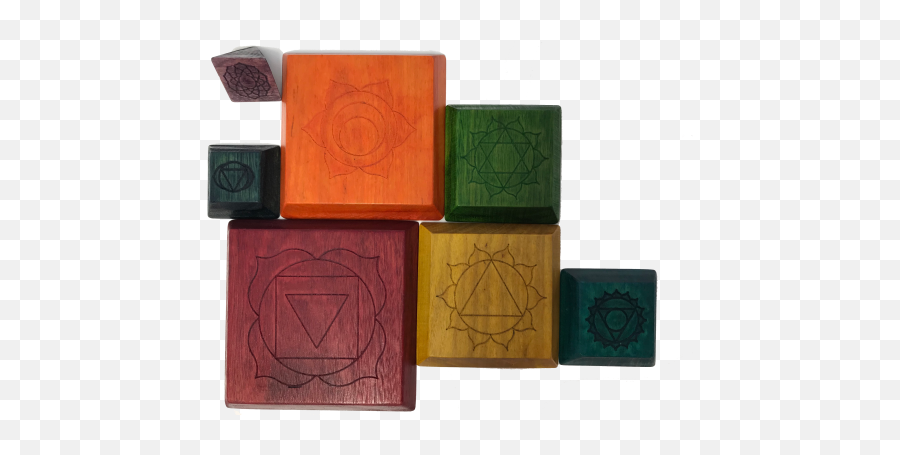 In - Wood Chakra Rainbow Pyramidchakrainwoodinwoodone Street Wooden Block Emoji,Emotions Pyimid