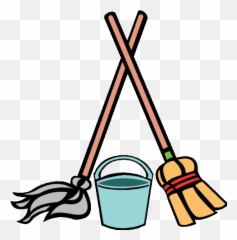 Vector Vacuum Mop Bucket - Broom And Mop Clipart Mop And Bucket Cartoon Emoji,Broom Emoji