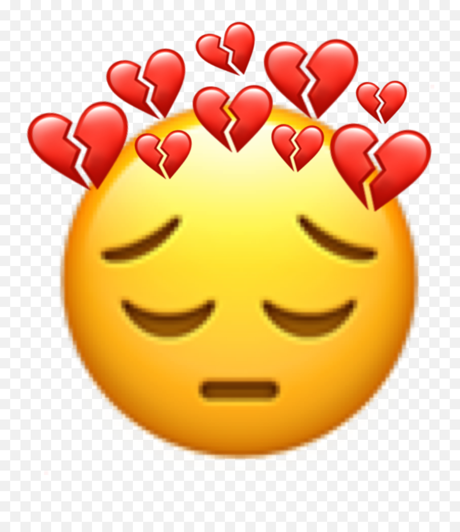 Sad Heartbroken Somber Sticker - Happy Emoji,Somber Emoticon