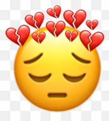 Sad Heartbroken Somber Sticker - Happy Emoji,Somber Emoticon