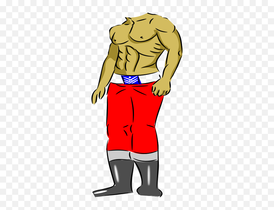 Free Clip Art Bodybuilder 2 By Rones By Rones - Cartoon Images Without Head Emoji,:3c Emoticon Cat