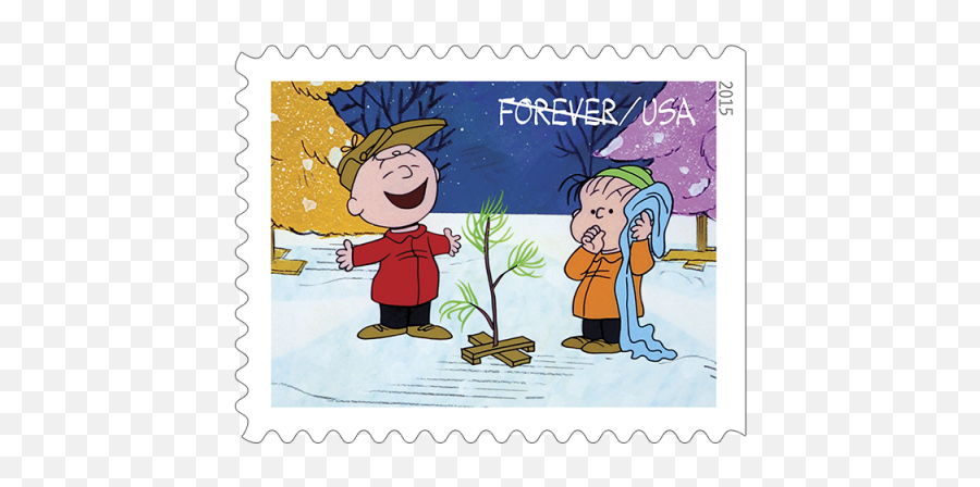 A Charlie Brown Christmas Stamps - Usps Releases Charlie Brown Trees Emoji,Emoticons Facebook Animated Charlie Brown