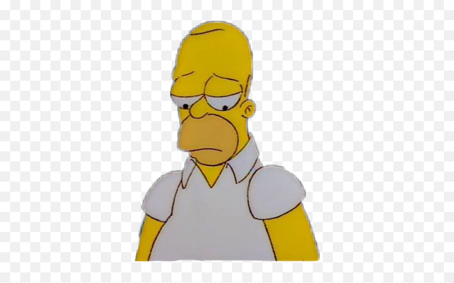 Simpsons Sad Homer Homersad Sticker By Emily - Fictional Character Emoji,Homer Simpson Emoji