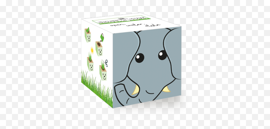 Grass Cube - Feel Green We Create Nature Emoji,Elephant Made Of Emojis