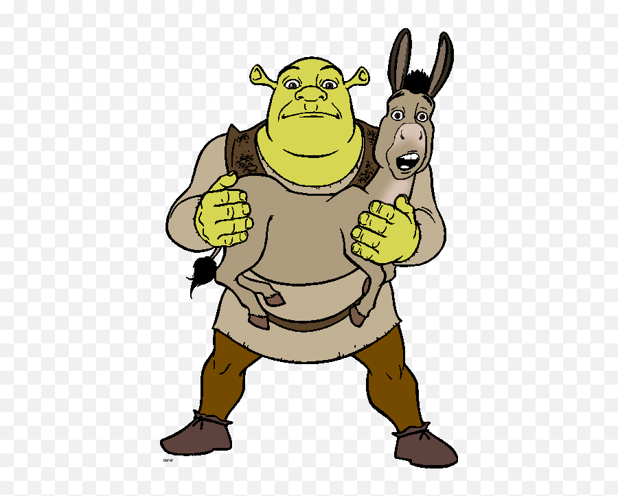 Gingerbread Man Shrek - Clip Art Library Shrek And Donkey Clipart Emoji,Shrek Emoji