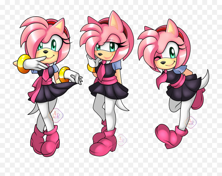 Amy Rose Sonic X Alternate Outfit Sonic The Hedgehog Emoji,Rose Emoticon For Facebook