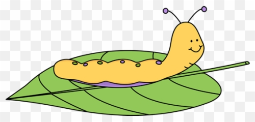 Caterpillar On A Leaf Clip Art - Caterpillar On A Leaf Image Emoji,Slug Emoji Png