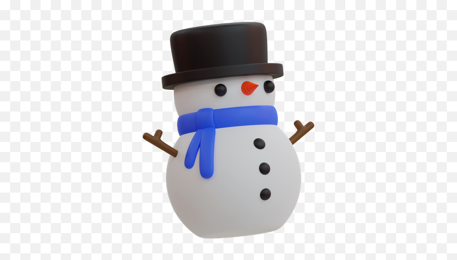 Premium Snowman 3d Illustration Download In Png Obj Or Emoji,Snow Snowman Emoji