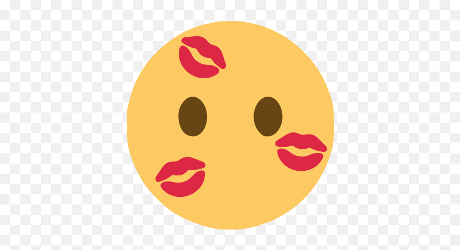 M - Kiss Marks On Emoji Face,M Emoji