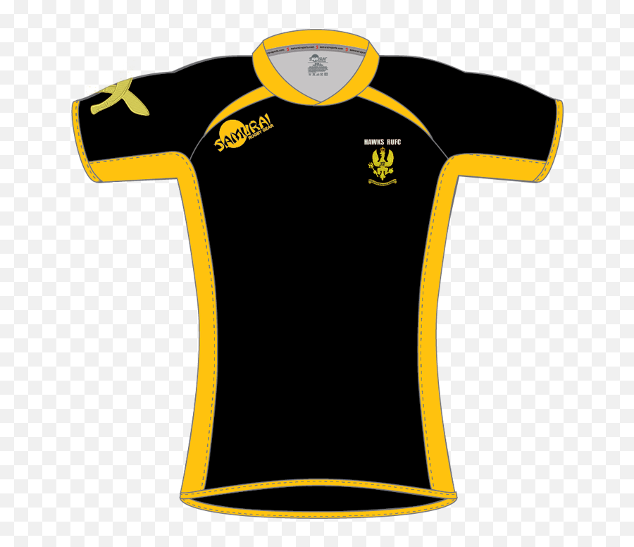 Black And Yellow Rugby Jersey - Malahide Rugby Club Top Emoji,Pizza Emoji Shirt