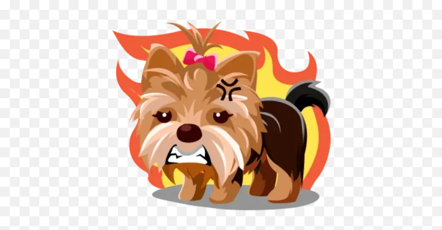 Yorkie Whatsapp Stickers - Vulnerable Native Breeds Emoji,Yorkie Emoticon