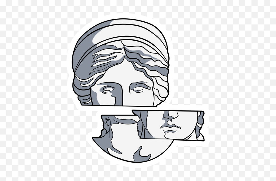 Fragments Of Venus De Milo Sticker - Sticker Mania Sticker Venus De Milo Emoji,Greek Flag Emoji
