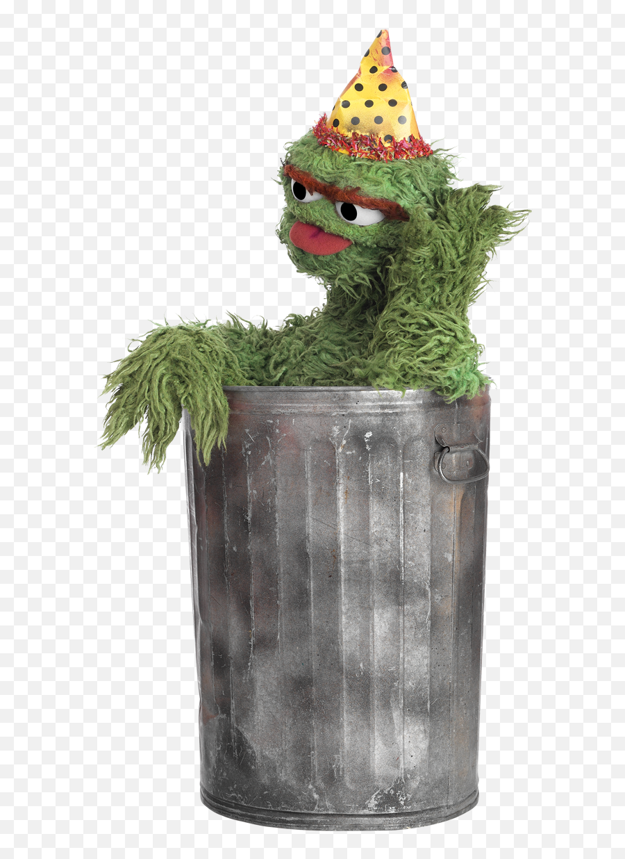 Scram Oscar The Grouch In A Party Hat Need We Say More - Oscar The Grouch Party Emoji,Birthday Hat Emoji