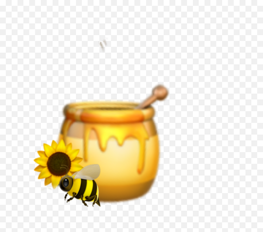 Honey Yellow Bee Emoji Aesthetic - Honey Pot Emoji Apple,Honey Bee Emoji