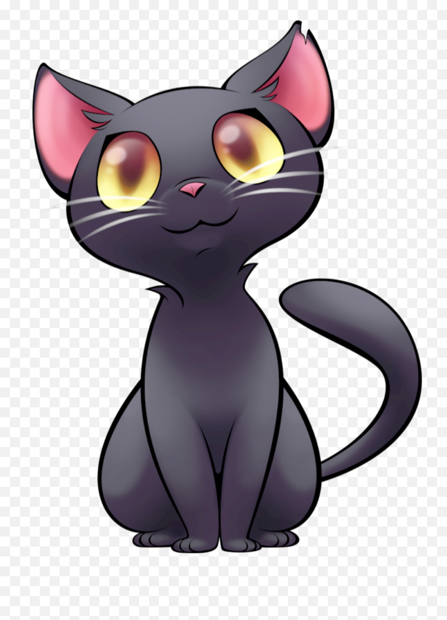 Cat Chat Stickers Halloween Sticker By Angel - Cute Black Cat Clipart Emoji,Halloween Cat Emoji