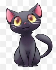 Cat Chat Stickers Halloween Sticker By Angel - Cute Black Cat Clipart Emoji,Halloween Cat Emoji