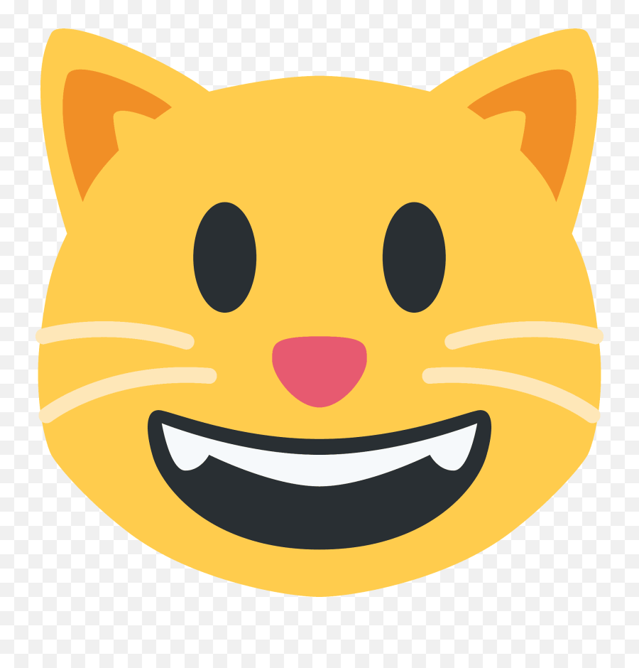 Grinning Cat Emoji - Smiley Cat Emoji,Cat Emojis