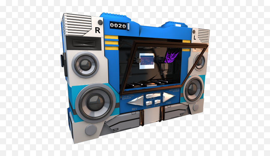 Transformers Soundwave No Tape Side - Transformer Soundwave Radio Icon Emoji,Soiundwave Emoticon