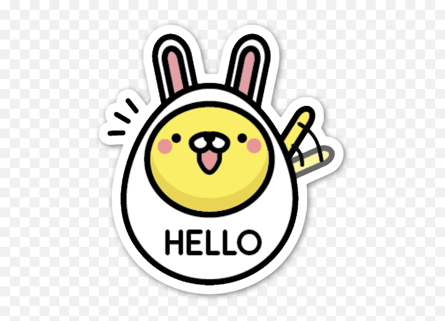 Bunny Dice Ciao - Stickerapp Emoji Fruits Whatsapp,Ciao Emoticon