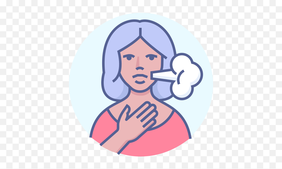 Difficulty Breathing Coronavirus Symptom Free Icon Of - Symptom Emoji,Trouble Breathing Emoticon