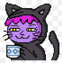 Jenny Cat From Little Dew 2 - Cat Emoji,Don't Know 64 X 64 Emoticon Gif