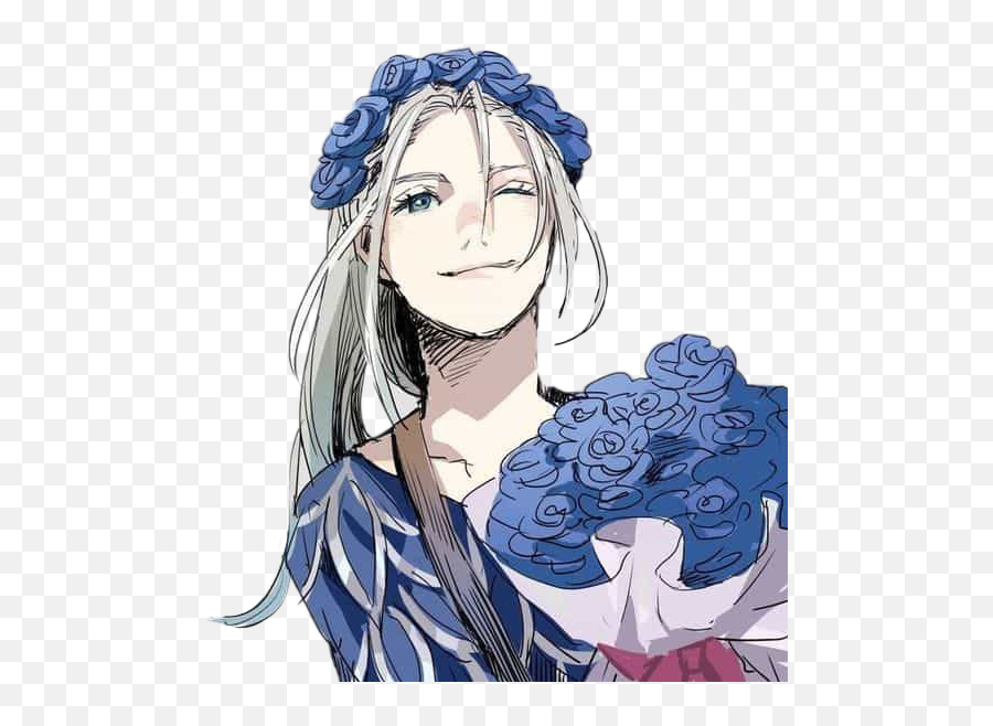 Anime Victor Yurionice Yuri Sticker - Long Haired Victor Nikiforov Emoji,Yuri On Ice Emojis