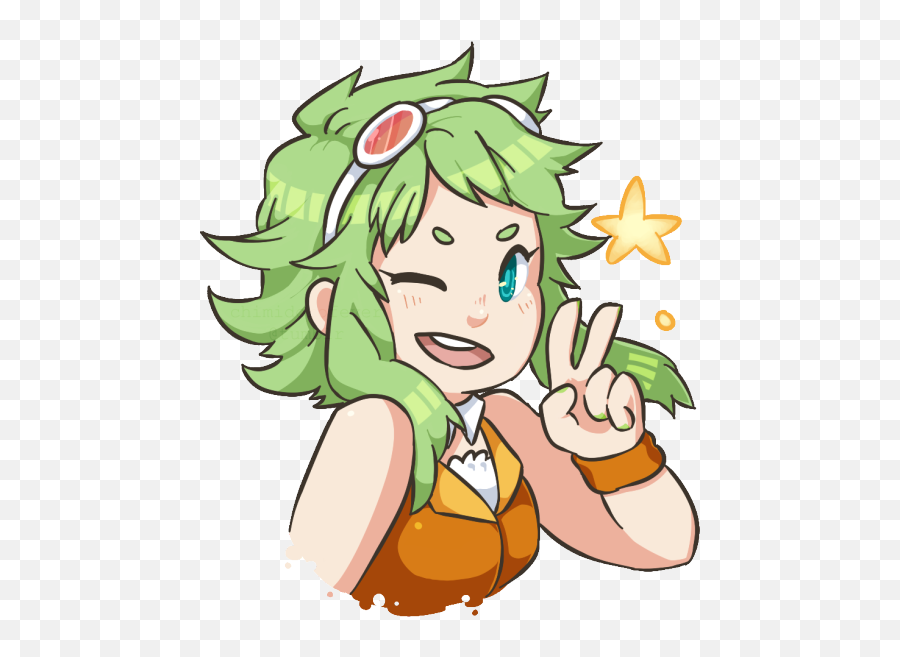 Download And Megpoid Gumi Illustration Translucency - Transparent Megpoid Gumi Emoji,Miku Hatsune Emoticons