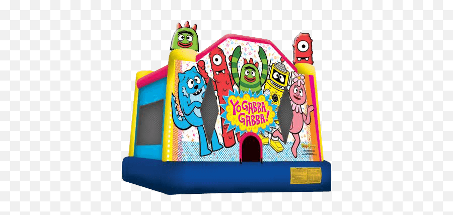 Inflatable Bounce House Rentals New - Nick Jr Yo Gabba Gabba Emoji,House Candy House Emoji