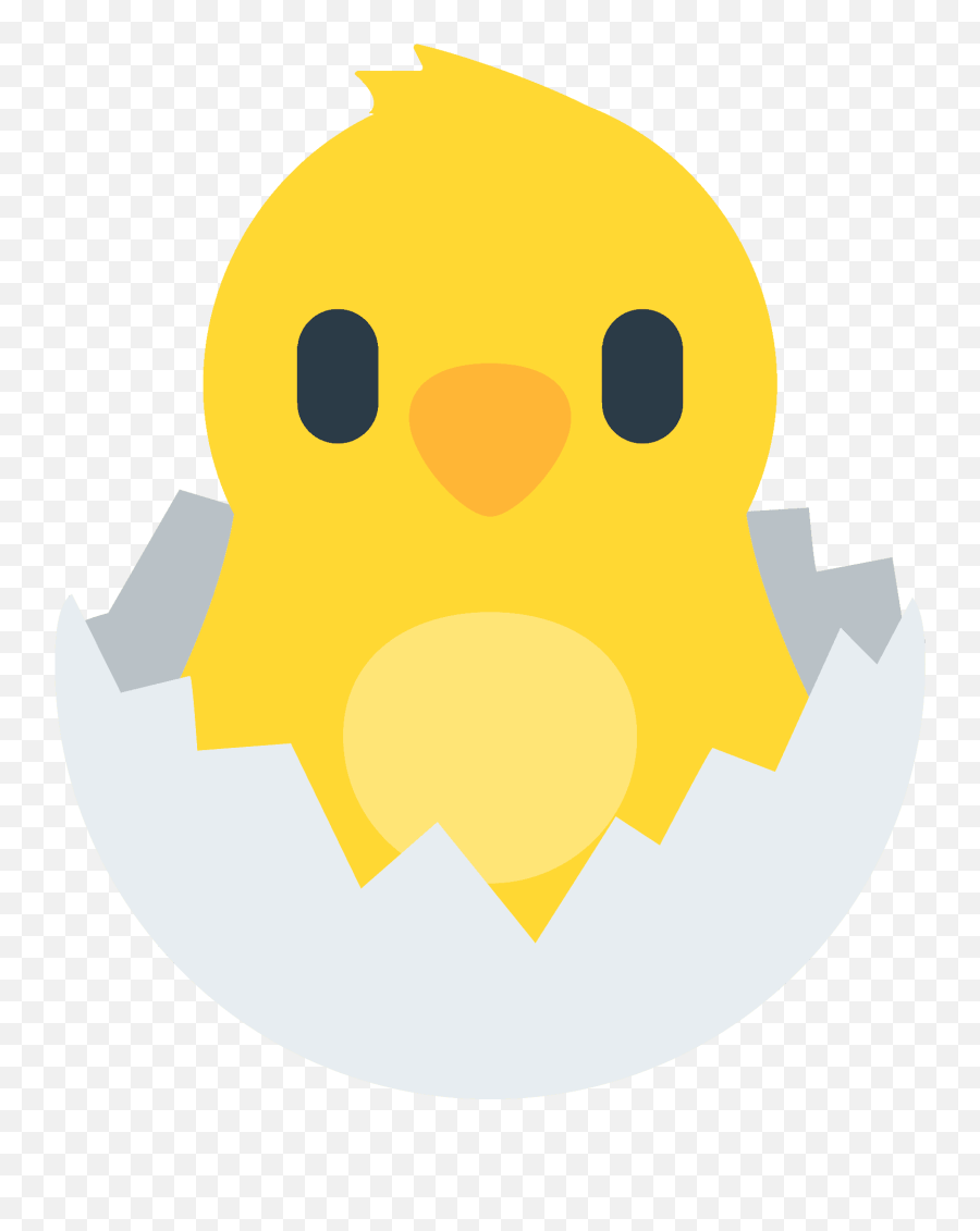 Hatching Chick Emoji Clipart - Chicken Hatching Emoji,Penguin Emoji Text