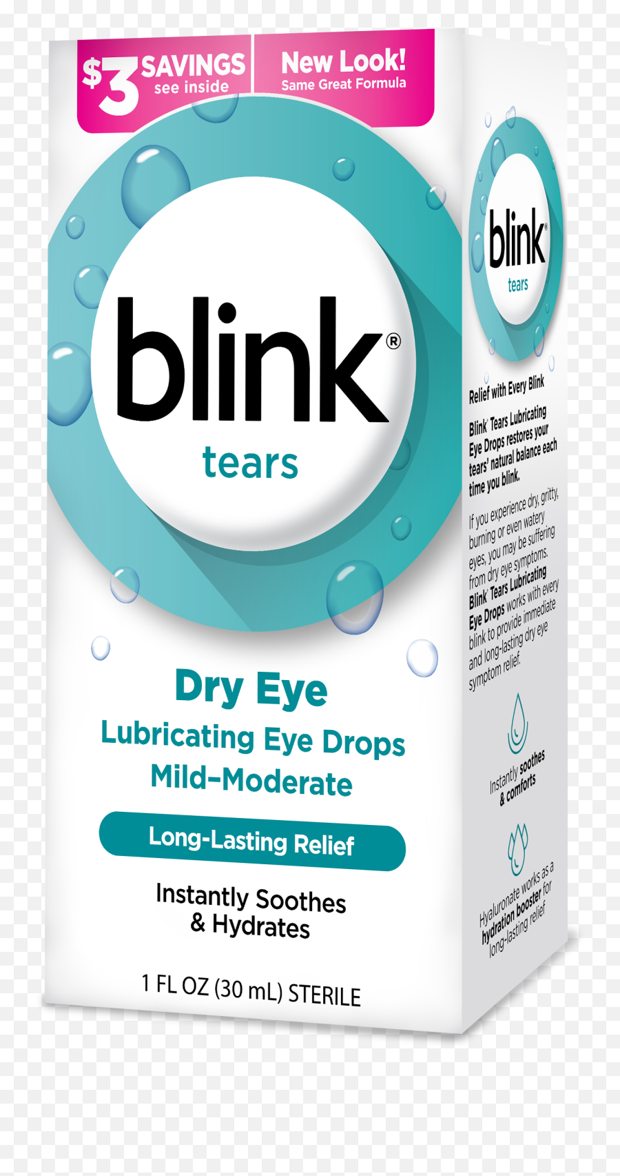 Blink Tears Lubricating Eye Drops Mild Moderate Dry Eye 1 Fl Oz - Household Supply Emoji,Big Tear Eyes Sad Face Emoticon