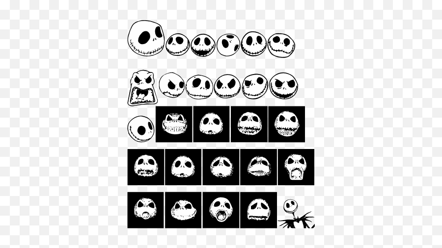 14 Unique Jack Skellington Pumpkin Stencil Patterns Guide - Nightmare Before Christmas Jack Faces Emoji,Ghost Emoji Pumpkin Stencil