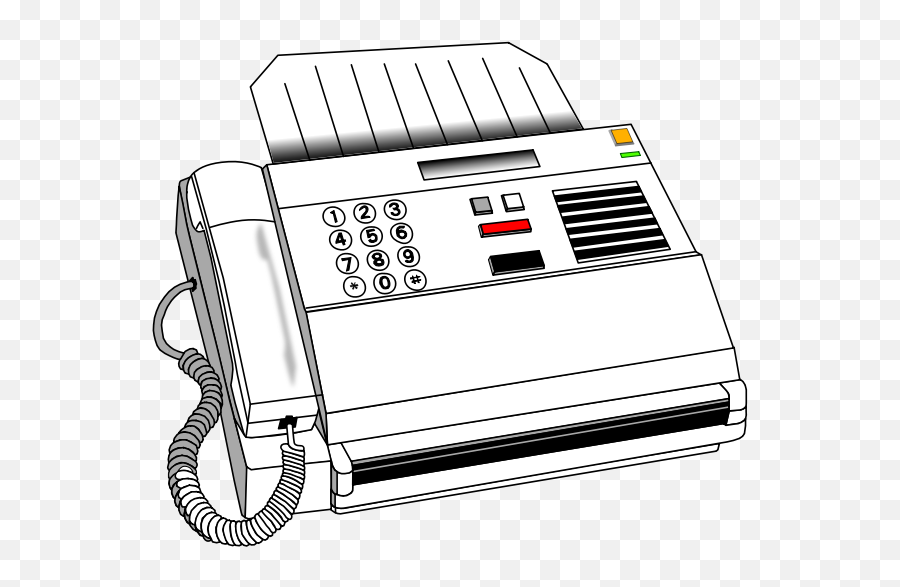 Fax Machine Vector Image Free Svg - Fax Clipart Emoji,Machine Gun Emoticons