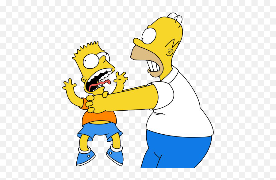 Homer Bart Simpson Psd Official Psds - Homer Simpson Strangling Bart Emoji,Homer Simpson Emoji