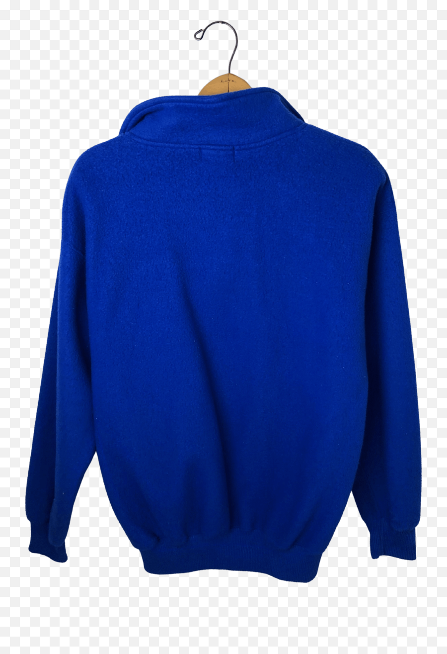 Vintage 90u0027s Cobalt Blue Fleece Quarter Zip Pullover With Emoji,Mixed Emotions Jacket Hanes